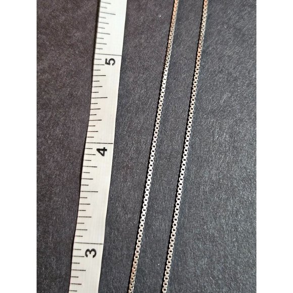 **Final Sale** Italian sterling silver box chain necklace - Picture 6 of 11